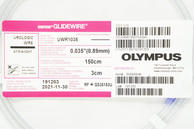 Terumo GS35153U Radifocus Glidewire Urologic Wire 0.035inch x 150cm x 3cm